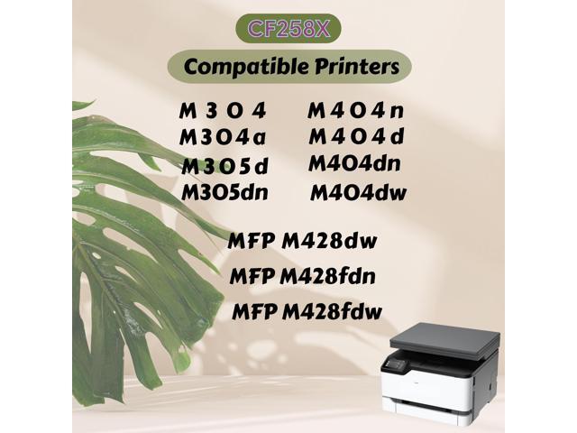 With Chip CF258X Compatible 58X High Yield Version of CF258A / 58A for HP LaserJet Pro M304 M304a M305d M305dn M404d M404n 404dn 404dw and MFP...