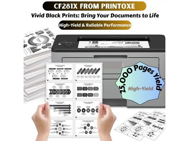 CF281X Compatible Toner Cartridge HY Version of CF281A - 81X Yield 25K Pages for HP LaserJet Enterprise M630 M605n M605dn M605X M606dn M606X MFP...
