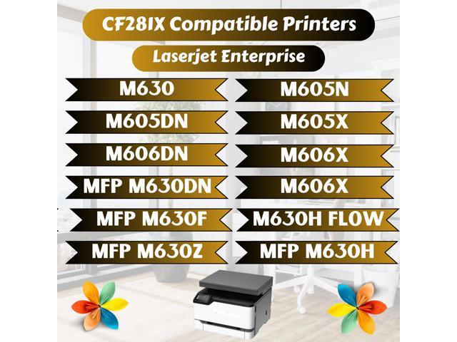 CF281X Compatible Toner Cartridge HY Version of CF281A - 81X Yield 25K Pages for HP LaserJet Enterprise M630 M605n M605dn M605X M606dn M606X MFP...
