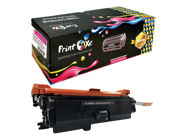 PRINTOXE 504X Compatible CE253A for HP Magenta (Red) Toner Cartridge for Color Laserjet CP3525 CP3525N CP3525DN CP3525X CM3530 CM3530TS & Canon...