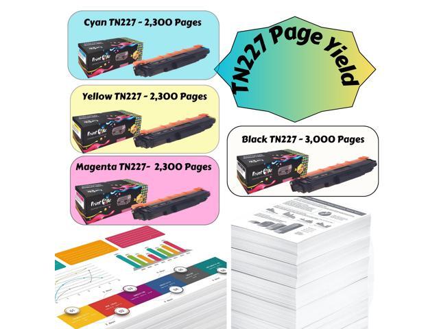 TN227 Brother Compatible 10 Toner Cartridges TN 227 With Chips 2 Sets + 2 Black High Yield TN 223 for HL-L32210 L3230CDW L3270CDW L3290CDW /...