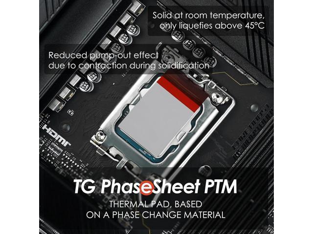 Thermal Grizzly - PhaseSheet PTM (50x40mm)- High Performance Thermal pad with Phase Change Material Durable, not electrically Conductive for...