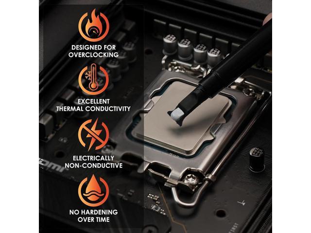 Thermal Grizzly Kryonaut - 1 Gram - Extremely High Performance Thermal Paste + 12 Cleaning Wipes 6 Wet & 6 Dry - for Demanding Applications and...
