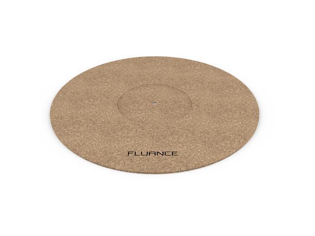 Fluance Cork Platter Mat and HiFi Vinyl Record Weight 760 gram Steel LP Disc Stabilizer Turntable Accessory with Protective Velvet Pad for...