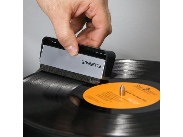 Fluance Vinyl Record Accessory Kit With Record and Stylus Anti-Static Carbon Fiber Brushes and Record Weight (VB52RW02)