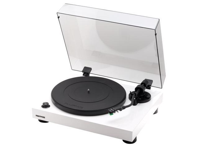 Fluance RT81 Elite High Fidelity Vinyl Turntable (White) with Ai41 Powered 5' Stereo Bookshelf Speakers (Lucky Bamboo), Diamond Stylus, Belt Drive,...