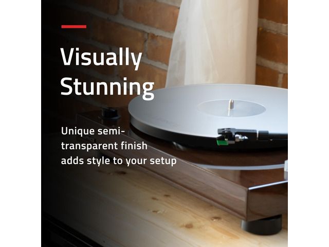 Fluance Acrylic Platter Mat for Turntables - Reduces Vibrations for Improved Sound Clarity for Vinyl Record Playback, Antistatic, Precision...