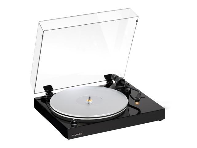 Fluance RT85N Reference High Fidelity Vinyl Turntable Record Player with Nagaoka MP-110 Cartridge And Anti-Vibration Wood Isolation Base - Piano Black
