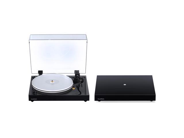 Fluance RT85N Reference High Fidelity Vinyl Turntable Record Player with Nagaoka MP-110 Cartridge And Anti-Vibration Wood Isolation Base - Piano Black
