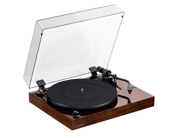 Fluance RT83 Reference High Fidelity Vinyl Turntable (Walnut), PA10 Phono Preamp and Ai81 Powered Floorstanding Speakers (White Walnut), Ortofon 2M...