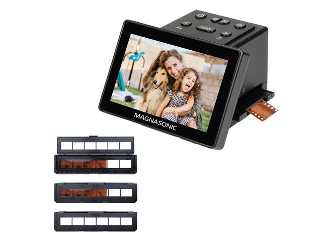 Magnasonic 25MP Film Scanner with Large 5' Display & HDMI, Long Tray 35mm Negative Film Holders, Converts 35mm/126/110/Super 8 Film & 135/126/110.