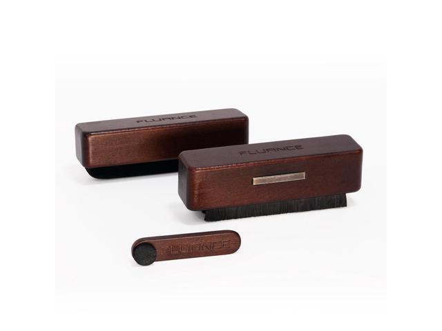 Fluance 3-in-1 Vinyl Record & Stylus Cleaning Kit with Anti-Static Carbon Fiber Brush, Velvet Brush, Stylus Brush - Precise Cleaning to Restore...