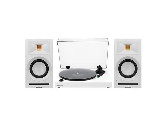 Fluance RT81+ Vinyl Turntable Record Player, Audio Technica VM95E Cartridge, Acrylic Mat and Ri71 Powered Bookshelf Speakers
