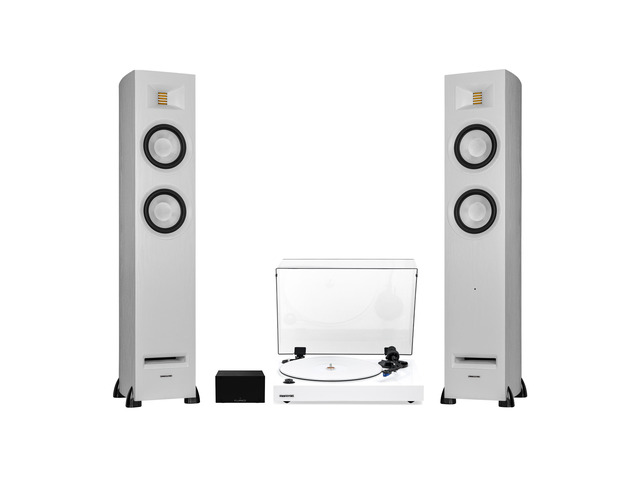 Fluance RT85 Vinyl Turntable Record Player, Ortofon 2M Blue Cartridge, Ri91 Powered Floorstanding Speakers, PA10 Preamp
