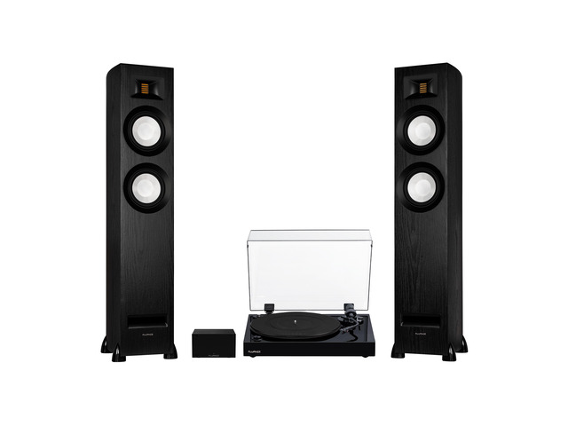 Fluance RT82 Vinyl Turntable Record Player, Ortofon OM 10 Cartridge, Ri91 Powered Floorstanding Speakers, PA10 Preamp