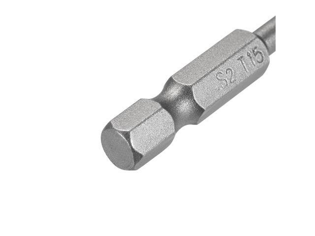 50mm Long 1/4' Hex Shank TS15 Torx Security Star Screwdriver Bits S2 High Alloy Steel 10pcs