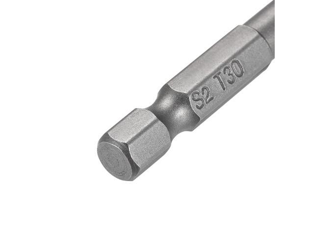 50mm Long 1/4' Hex Shank TS30 Torx Security Star Screwdriver Bits S2 High Alloy Steel 10pcs