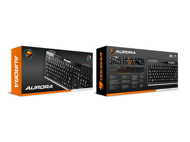 Cougar Aurora Gaming Keyboard with Carbonlike Design and Eight Backlight
