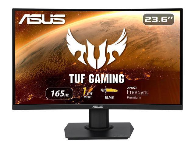 ASUS TUF GAMING VG24VQE 23.6IN 1080P FULL HDASUS TUF Gaming VG24VQE 23.6 Curved Monitor, 1080P Full HD, 165Hz (Supports 144Hz), 1ms, Extreme Low...