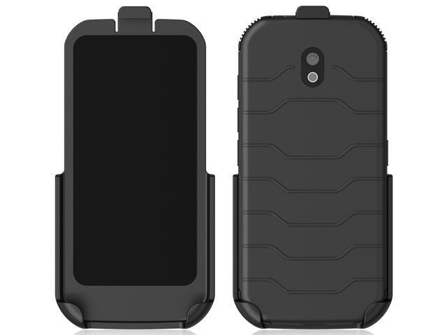 Black Rotating/Ratchet Belt Clip Holster Case Stand for CAT S42 and S42 H+ Phone