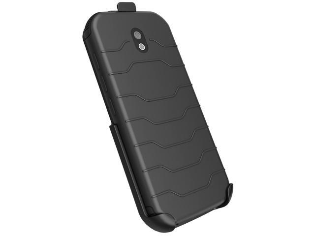 Black Rotating/Ratchet Belt Clip Holster Case Stand for CAT S42 and S42 H+ Phone