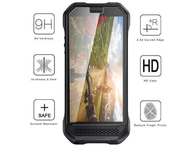 nakedcellphone compatible with verizon kyocera duraforce ultra 5g uw (e7110) tempered glass screen protector - twin pack - clear transparent 9h...