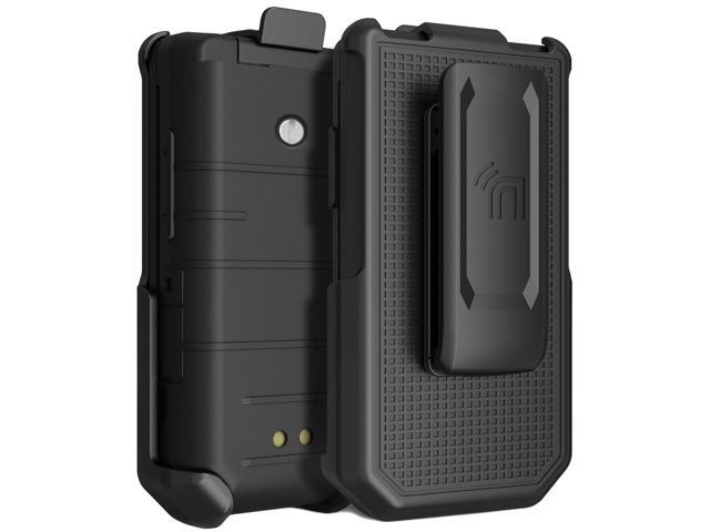 Black Rotating/Ratchet Belt Clip Holster Holder Case for CAT S22 Flip Phone