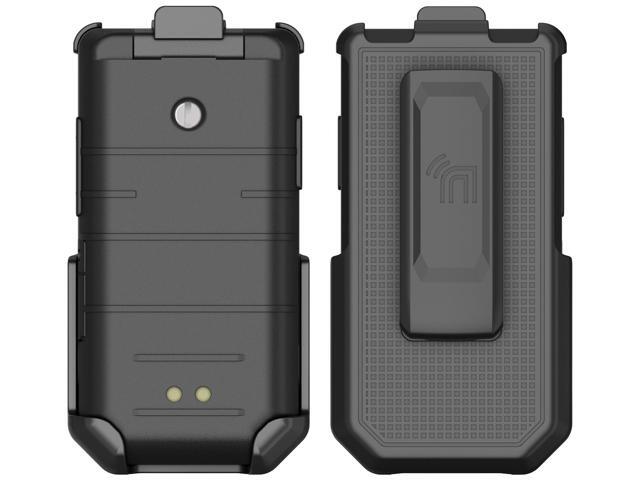Black Rotating/Ratchet Belt Clip Holster Holder Case for CAT S22 Flip Phone