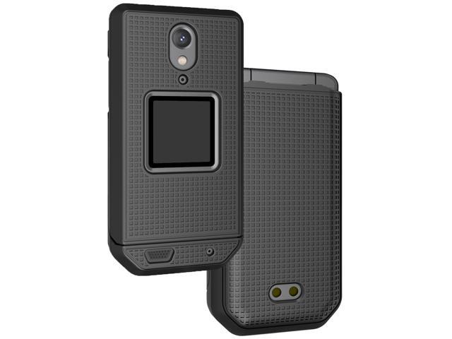 Black Grid Texture Slim Hard Shell Case Protector Cover for CAT S22 Flip Phone