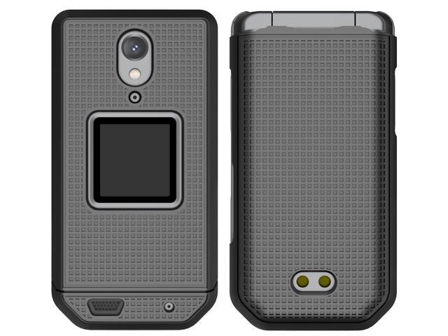 Black Grid Texture Slim Hard Shell Case Protector Cover for CAT S22 Flip Phone