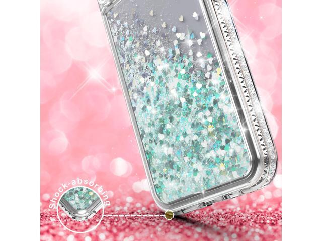 Clear Liquid Sand Glitter Waterfall Case Cover for iPhone 13 Mini