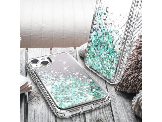 Clear Liquid Sand Glitter Waterfall Case Cover for iPhone 13 Mini