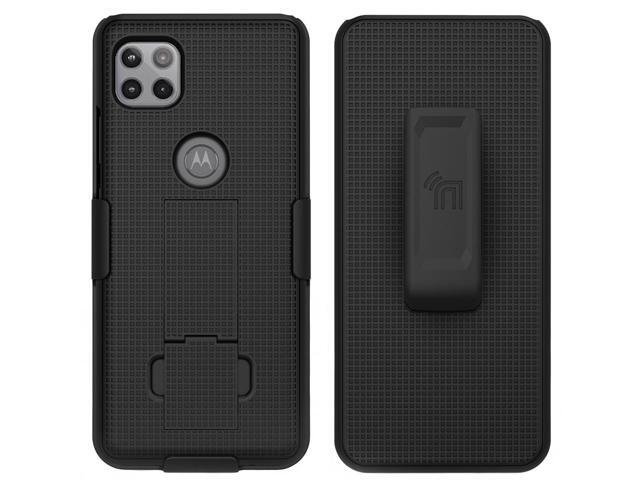 Black Case Cover and Belt Clip Holster for Motorola Moto One 5G ACE Phone XT2113