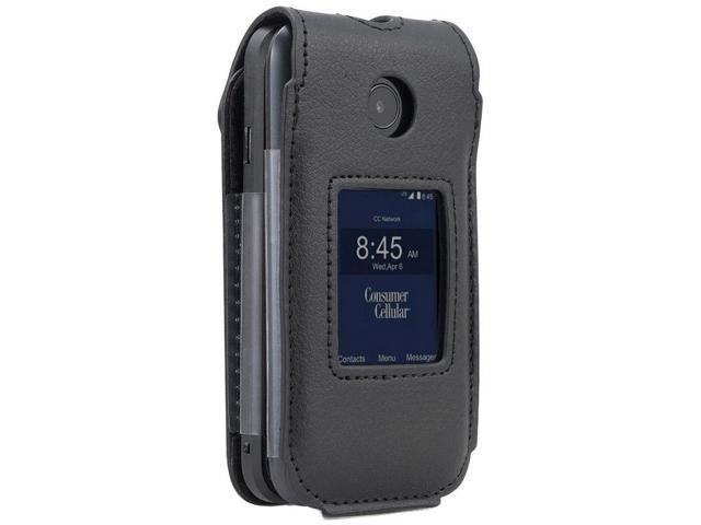 Black Case Belt Clip for Consumer Cellular Verve Snap Phone (Telstra Flip 4)