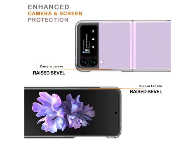 Clear Hard Case Cover and Belt Clip Holster Combo for Samsung Galaxy Z Flip 4 5G