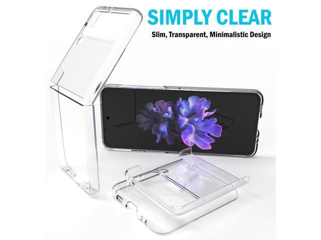 Clear Hard Case Cover and Belt Clip Holster Combo for Samsung Galaxy Z Flip 4 5G