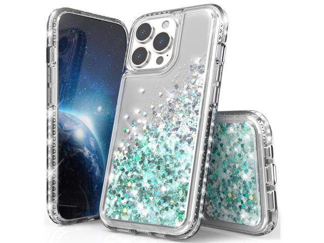 Clear Liquid Sand Glitter Waterfall Case Cover for iPhone 13 Pro