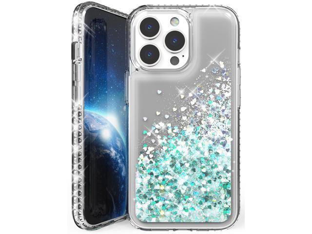Clear Liquid Sand Glitter Waterfall Case Cover for iPhone 13 Pro