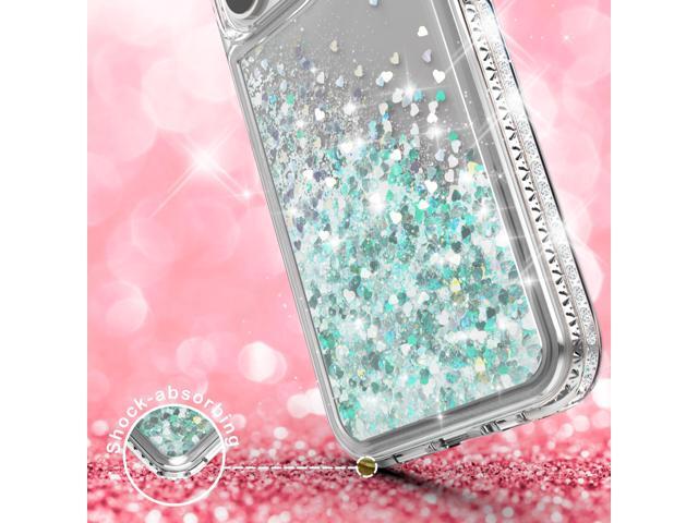 Clear Liquid Sand Glitter Waterfall Case Cover for iPhone 13 Pro