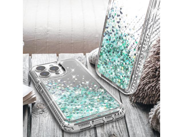 Clear Liquid Sand Glitter Waterfall Case Cover for iPhone 13 Pro