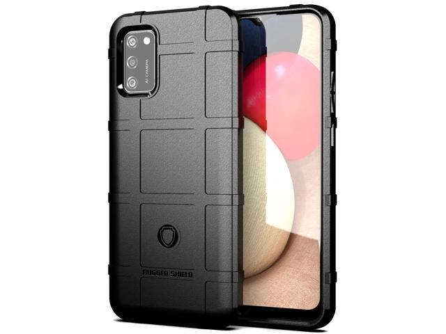 Black Tactical Rugged Shield Case Flexible Matte Cover for Samsung Galaxy A02s