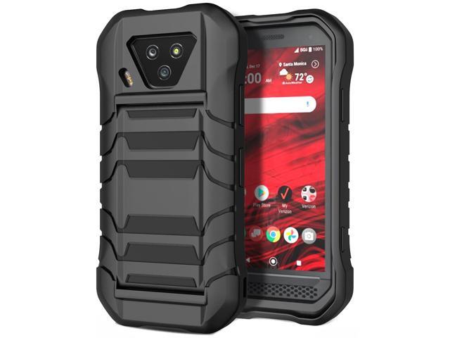 Black Rugged Case Cover Tactical Hand Strap for Kyocera DuraForce Ultra 5G E7110