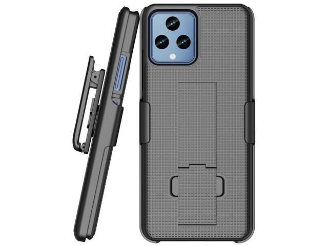 Black Case Stand and Belt Clip Holster for T-Mobile REVVL 6 5G / REVVL 6X 5G