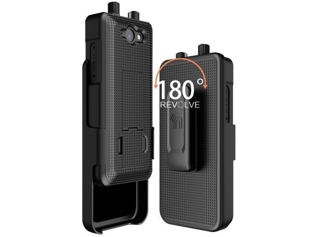Black Hard Case Cover and Belt Clip Holster for Motorola RAZR 2023 (aka RAZR 40)