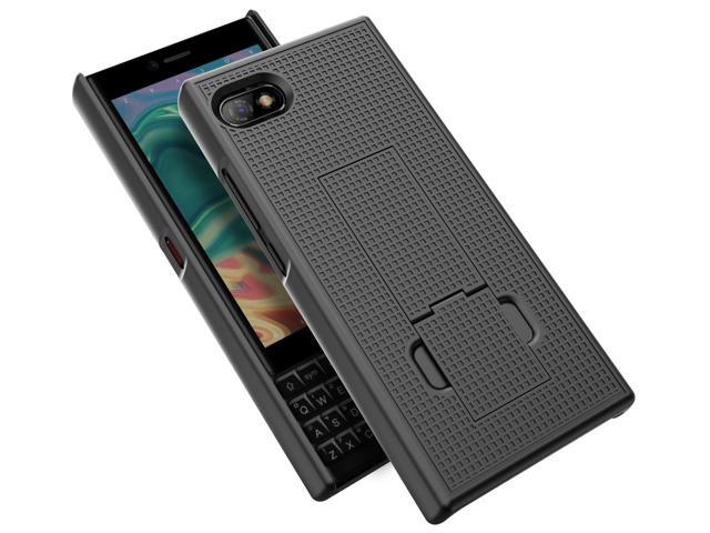 Black Grid Texture Slim Hard Case Cover Kickstand for Unihertz Titan Slim Phone