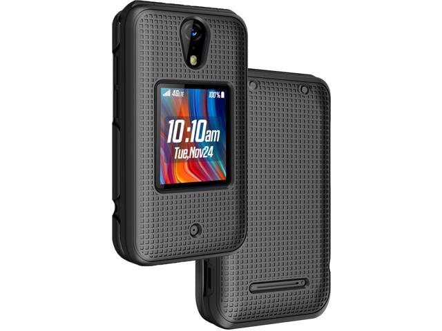 Black Grid Texture Slim Hard Shell Case Cover for Schok Flip Phone (2022)