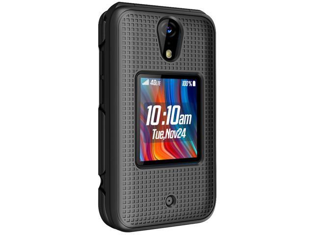 Black Grid Texture Slim Hard Shell Case Cover for Schok Flip Phone (2022)