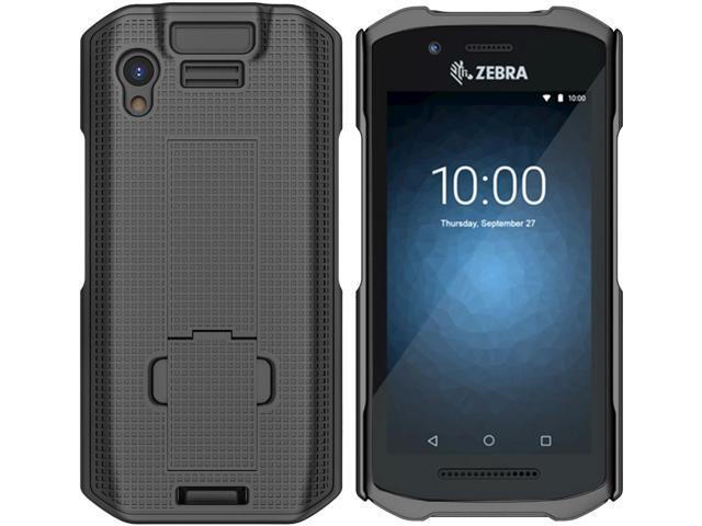 Black Textured Slim Hard Case Cover Kickstand for Zebra TC21 TC26 Mobile Scanner