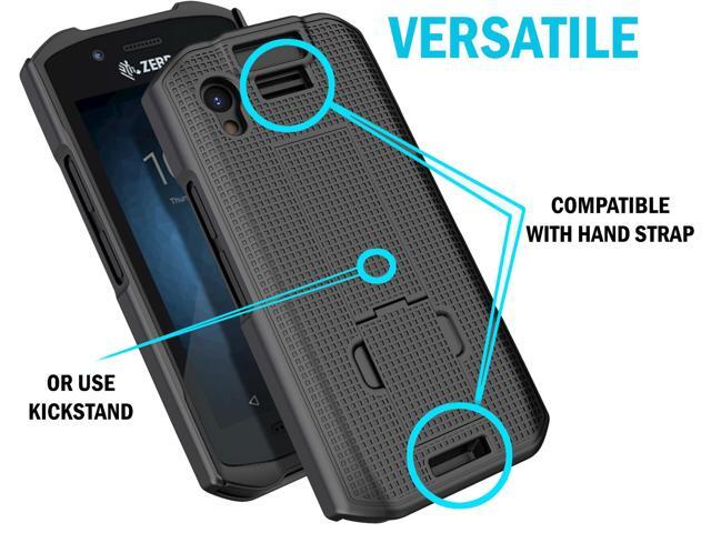 Black Kickstand Case + Hand Strap for Zebra TC21 TC26 Mobile Computer Scanner