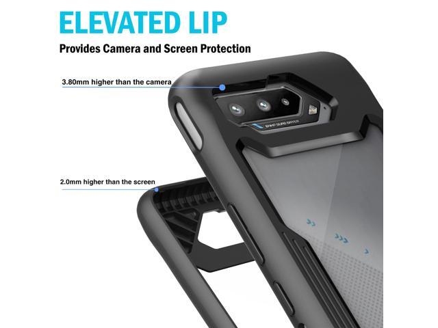 Black Rugged Case Clear Hard Acrylic Cover for Asus ROG Phone 5 Pro Ultimate